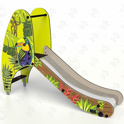 Mini Slide J1012-GA® playgrounds grafic games amazone finish image 3d