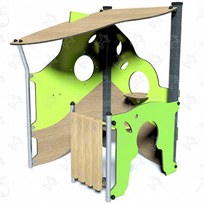 Little Playhouse J222 playgrounds traditional playground equipment playhouses image 3d