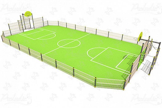 Multi Use Games Area J22209 sport and fitness acti’fun multi-use games areas image 3d