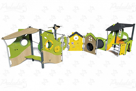 Elf Village J225® playgrounds traditional playground equipment playhouses image 3d