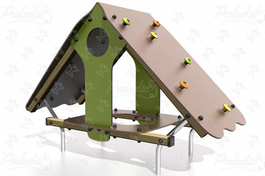 Climbing Hut with climbing roof J254 playgrounds traditional playground equipment playhouses image 3d