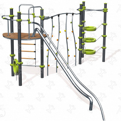 J2580-M playgrounds multiplay equipment ixo image 3d