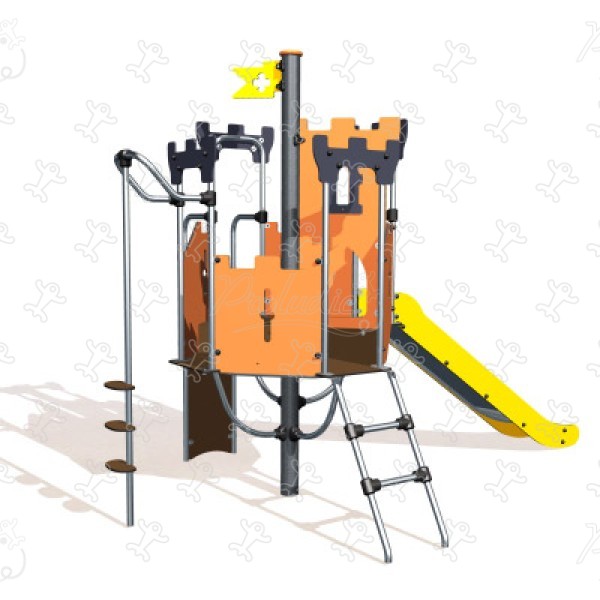 J2653-M playgrounds themed playground equipment medieval image 3d