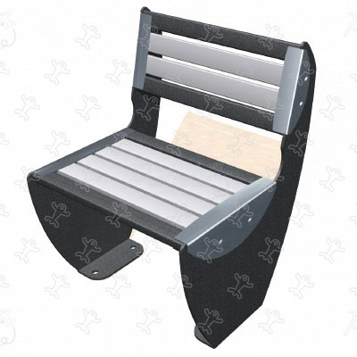 Single Seat J2872 outdoor furniture furniture, fencing and gates & ancillary items furniture (bench, waste bin, shelter…) image 3d