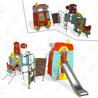 Fire Truck and Port J4090 playgrounds themed playground equipment city image 3d