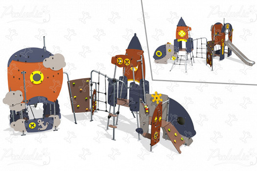 Rocket & Hot Air Balloon J4092 playgrounds themed playground equipment metropolis image 3d
