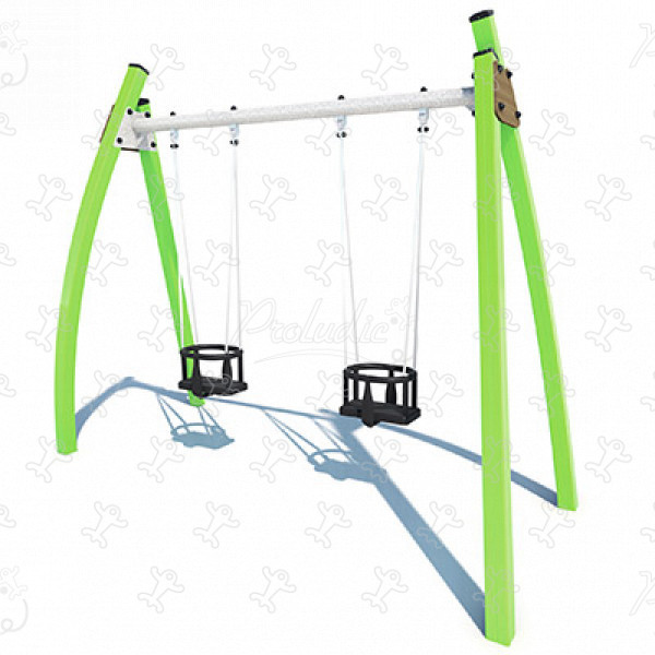 2 cradle seats J434® playgrounds traditional playground equipment swings image 3d