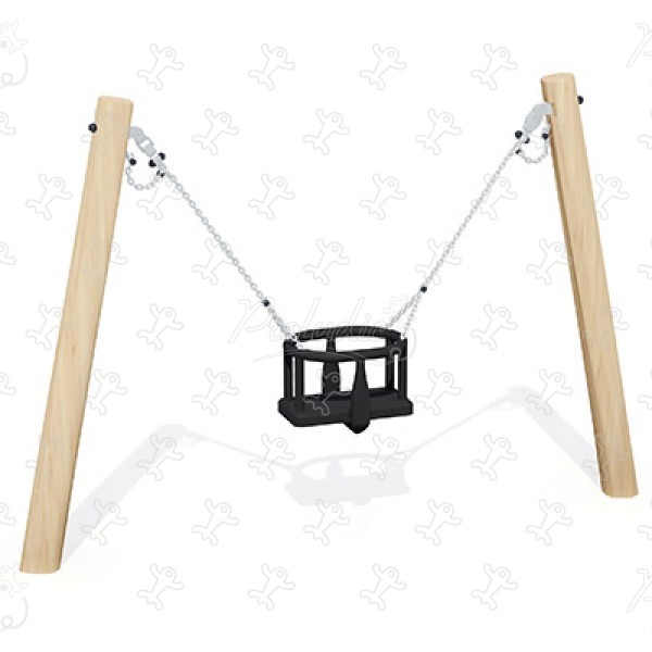 J449 playgrounds sustainable natural wood equipment swings image 3d