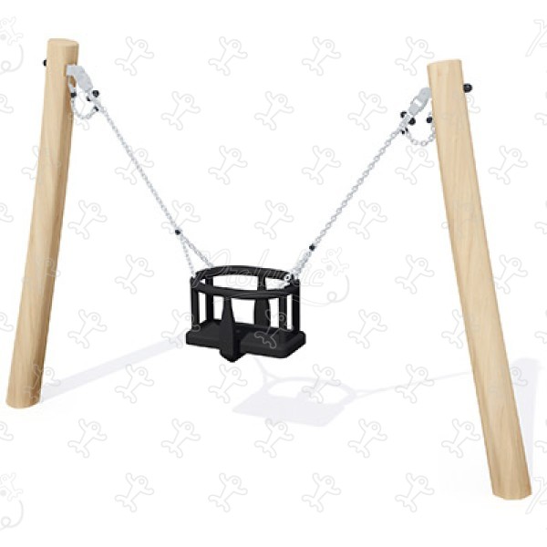 J449 playgrounds sustainable natural wood equipment swings image 3d