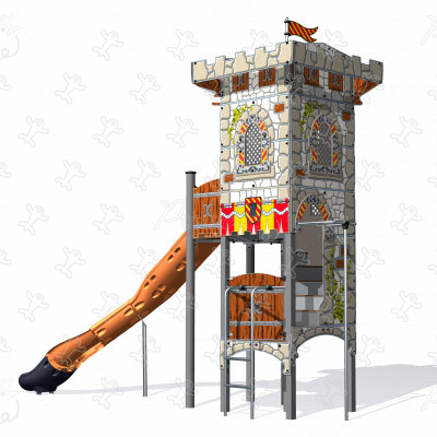 Square Tower J4700-GM playgrounds grafic games medieval finish image 3d