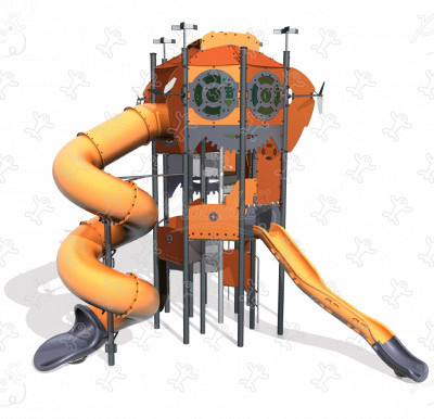 Octagonal Tower J47101-P playgrounds themed playground equipment metropolis image 3d