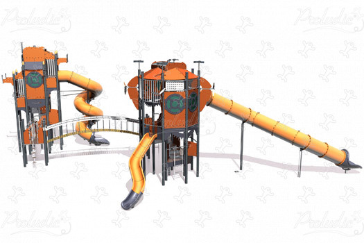 Double Tower J47102-P playgrounds themed playground equipment metropolis image 3d