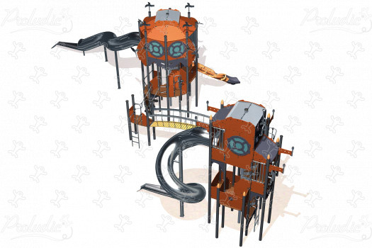 Double Tower J47102 playgrounds themed playground equipment metropolis image 3d