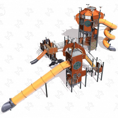 Double Tower J47103-P playgrounds themed playground equipment metropolis image 3d