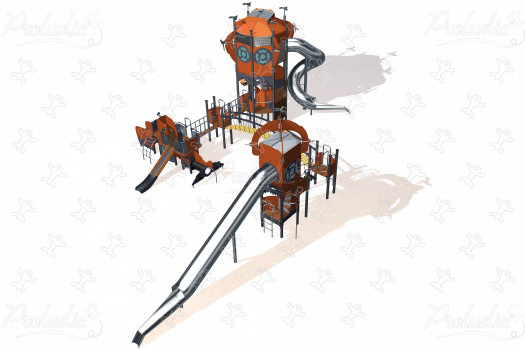 Double Tower J47103 playgrounds themed playground equipment metropolis image 3d
