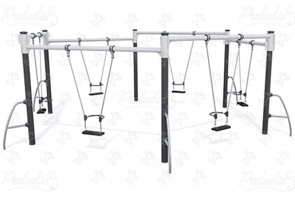 6 flat seats J482 playgrounds traditional playground equipment swings image 3d
