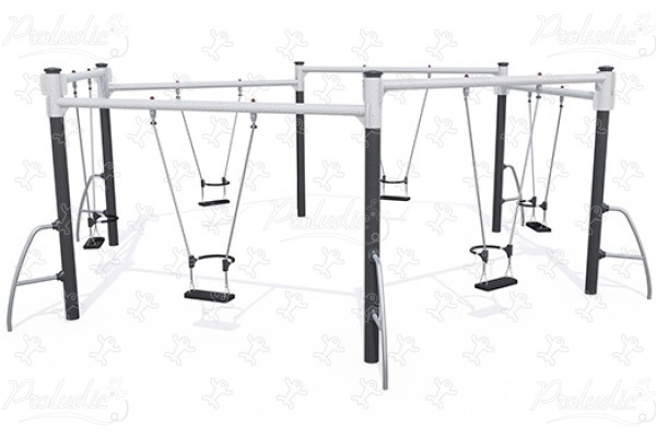 6 flat seats J483 playgrounds traditional playground equipment swings image 3d