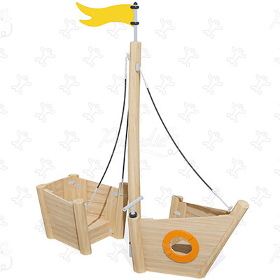 Sloop J49101® playgrounds sustainable natural wood equipment aquatica image 3d