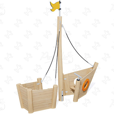 Sloop J49101® playgrounds sustainable natural wood equipment aquatica image 3d
