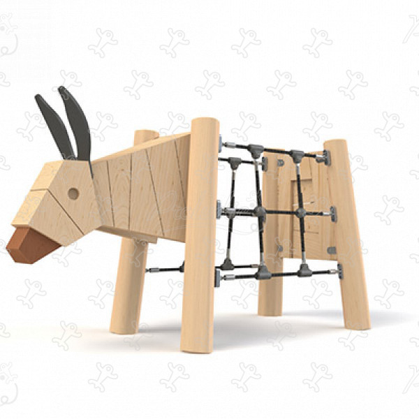 Donkey J49110® playgrounds sustainable natural wood equipment animals image 3d