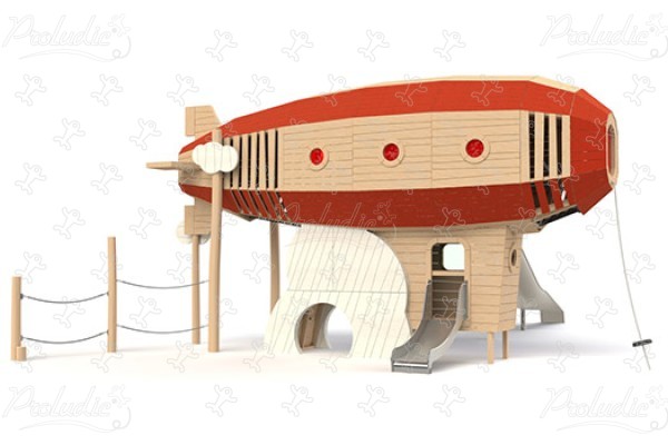 The Airship J49135 playgrounds sustainable natural wood equipment transport image 3d