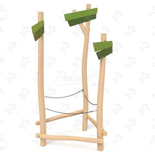 Tree Trail J49143® playgrounds sustainable natural wood equipment climbing trails and equipment image 3d