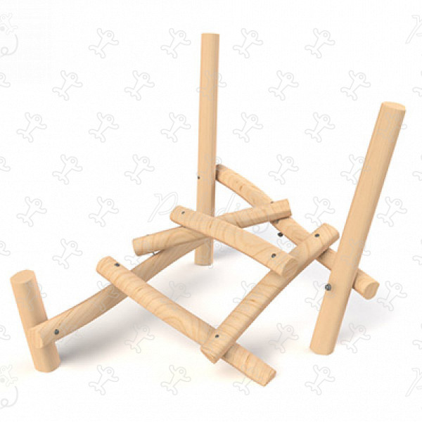 Mikado J49156 playgrounds sustainable natural wood equipment climbing trails and equipment image 3d