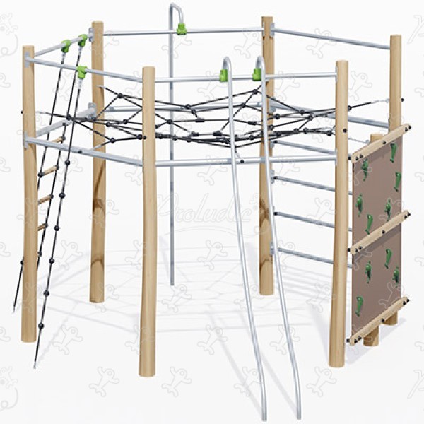 Canopy Net J4917 playgrounds sustainable natural wood equipment climbing trails and equipment image 3d