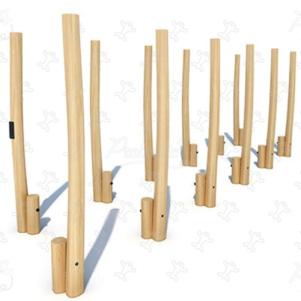 Slalom Steppers J4921 playgrounds climbing & balancing play equipment balancing trails image 3d