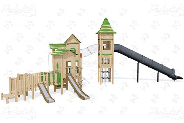 Green Village J49212® playgrounds multiplay equipment multi play structures image 3d