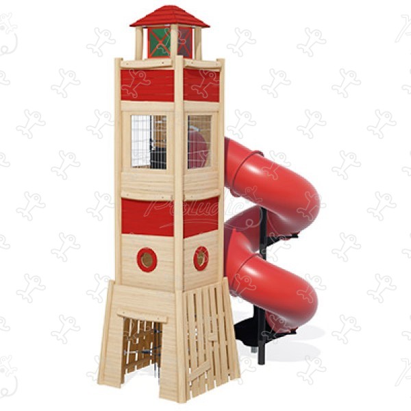 Lighthouse J49303® playgrounds sustainable natural wood equipment boats and seascapes image 3d