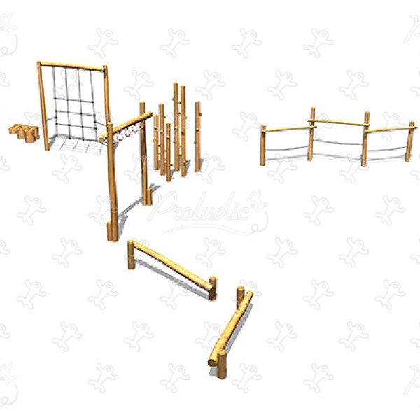 J4935 playgrounds climbing & balancing play equipment balancing trails image 3d
