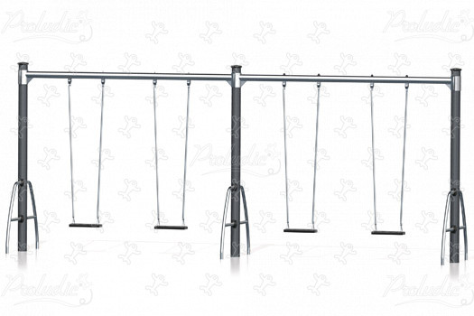 4 flat seats J494 playgrounds traditional playground equipment swings image 3d