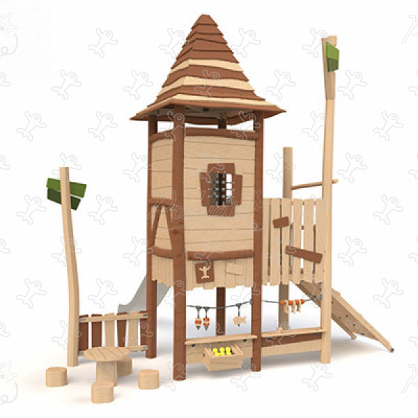 Trappers' Hut J49406® playgrounds multiplay equipment multi play structures image 3d