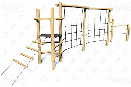 J4946 playgrounds climbing & balancing play equipment balancing trails image 3d