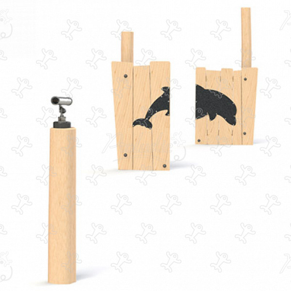 Dolphin J4950® playgrounds climbing & balancing play equipment balancing trails image 3d