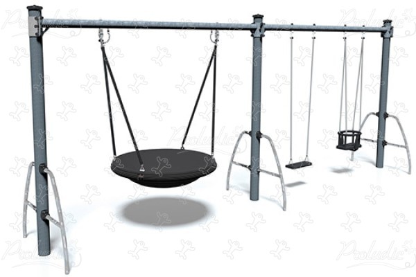 Pod seat, 1 flat seat, 1 cradle seat J496 playgrounds traditional playground equipment swings image 3d