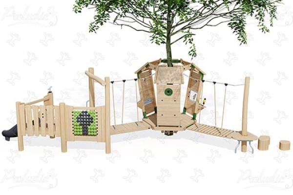 J49903® playgrounds sustainable natural wood equipment arborea play® image 3d