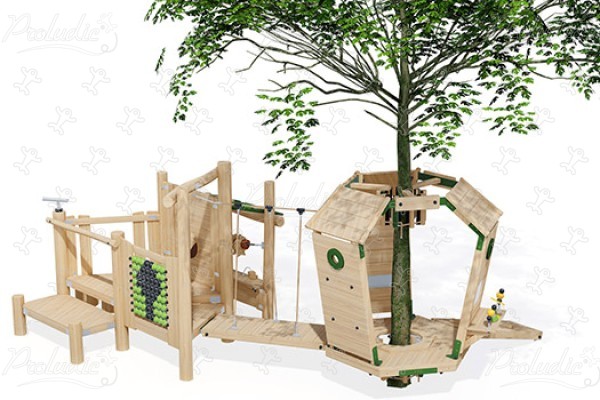 J49905® playgrounds sustainable natural wood equipment arborea play® image 3d