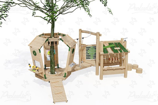 J49905® playgrounds sustainable natural wood equipment arborea play® image 3d
