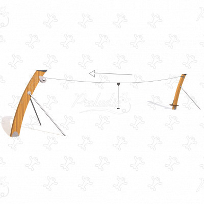 Cableway for natural slope J510 playgrounds moving equipment cableways image 3d