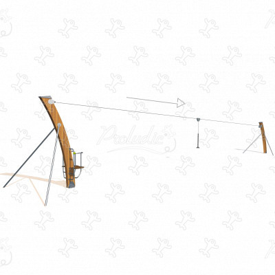 Cableway for level ground J511 playgrounds moving equipment cableways image 3d