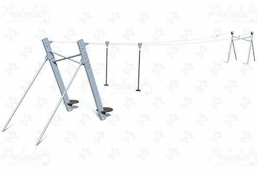 Double Metal Cableway for natural slope J516 playgrounds moving equipment cableways image 3d