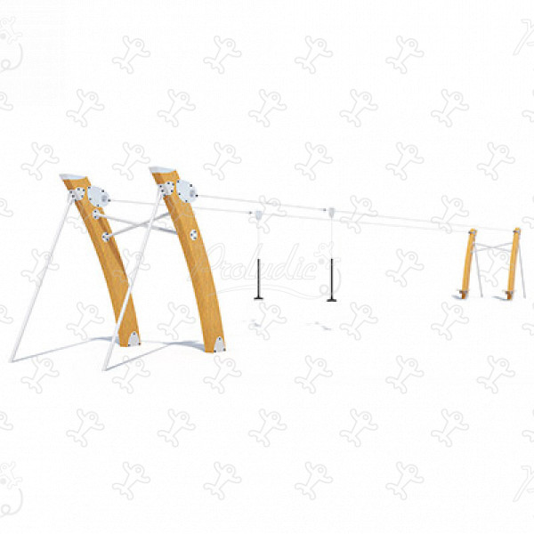 Double Cableway for natural slope J520 playgrounds moving equipment cableways image 3d