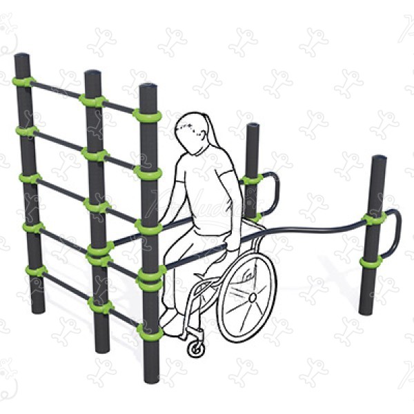 Parallel bars + wall combination J5232 sport and fitness acti’fun acti’street image 3d