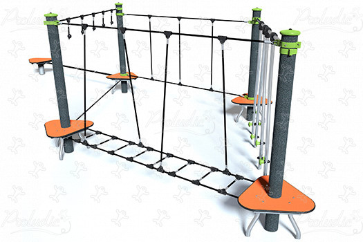 J5402-M playgrounds climbing & balancing play equipment balancing trails image 3d