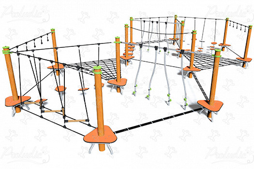 J5405 playgrounds climbing & balancing play equipment balancing trails image 3d