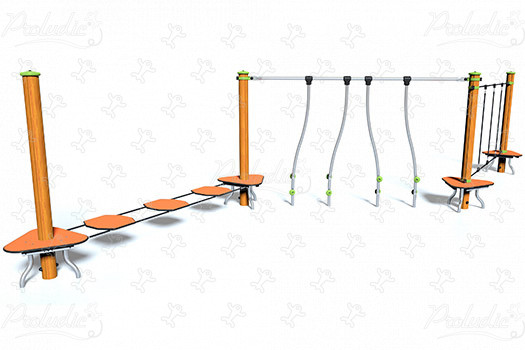 J5407 playgrounds climbing & balancing play equipment balancing trails image 3d