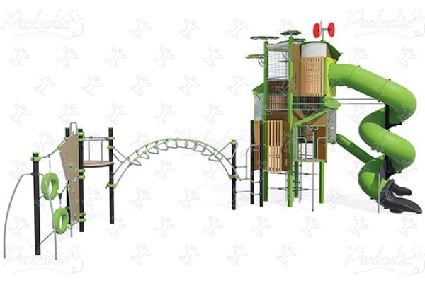 Tower with Ixo J56104 playgrounds multiplay equipment kanopé image 3d