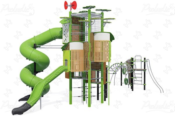 Tower with Ixo J56104 playgrounds multiplay equipment kanopé image 3d